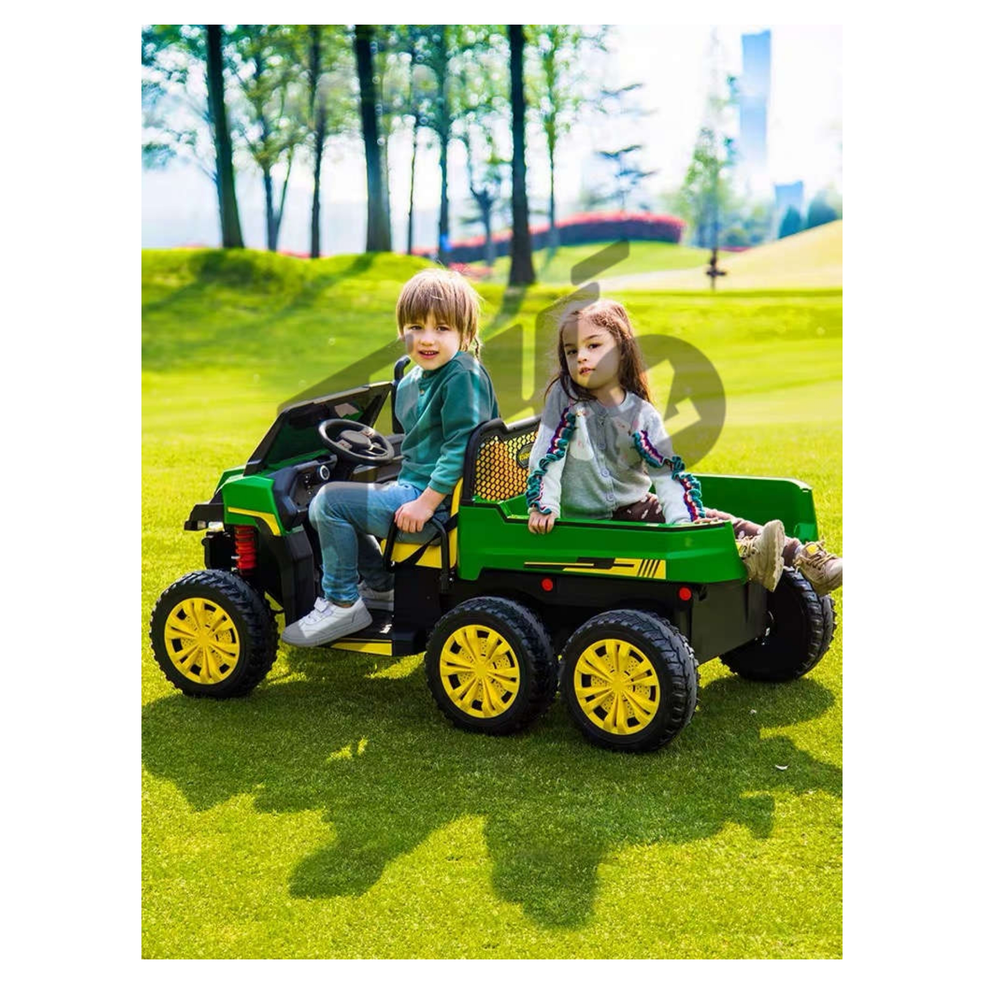 Kids 24V Electric FarmTrac 6x6 Utlity Truck With Tipper Children’s Ride