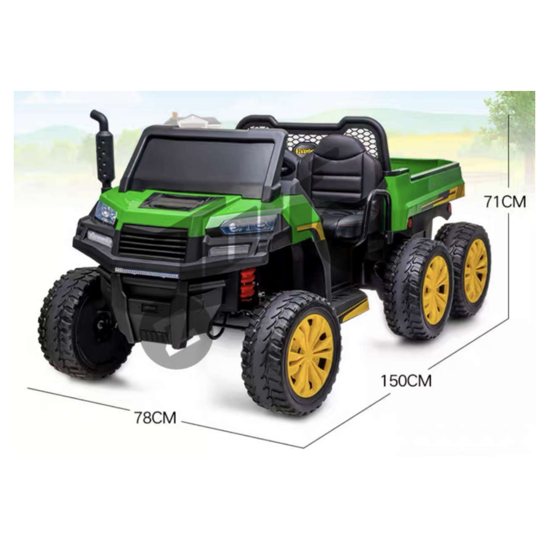 Kids 24V Electric FarmTrac 6x6 Utlity Truck With Tipper Children’s Ride