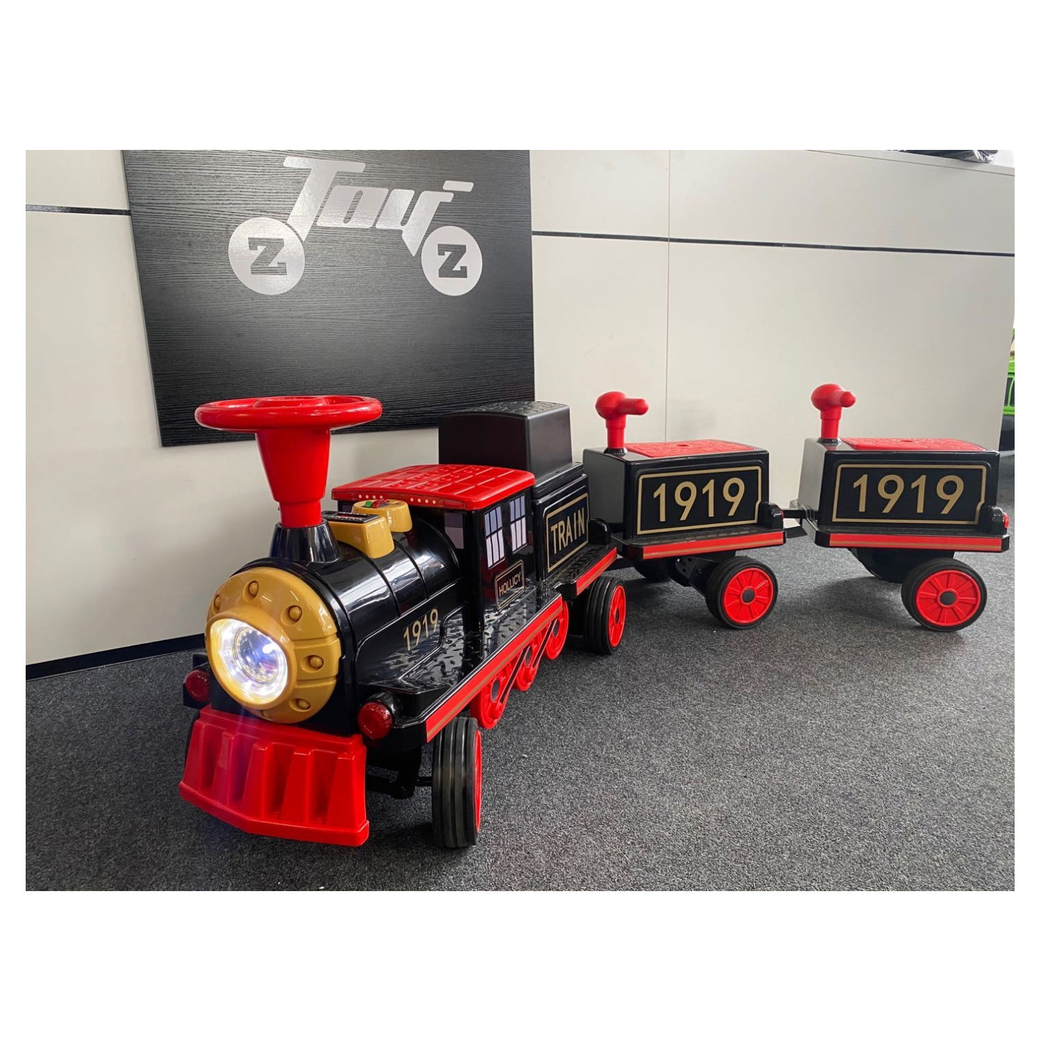 Kids Ride on Car Children 12v10ah Big Battery Operated Electric Train 2 Carriage Toyzz